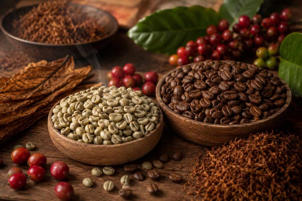 green bean dan roasted bean kopi temanggung asli